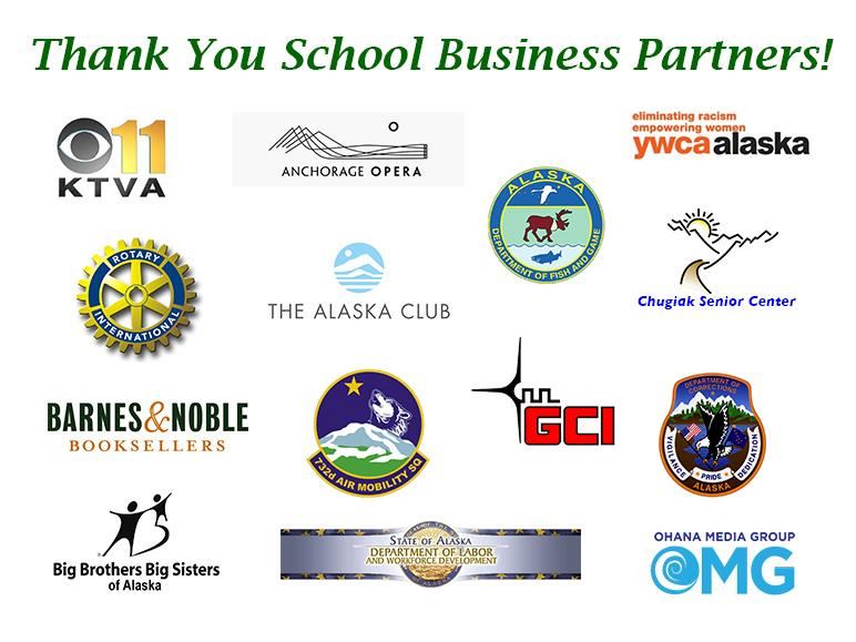 Thank you school business partners - Logo of each partner